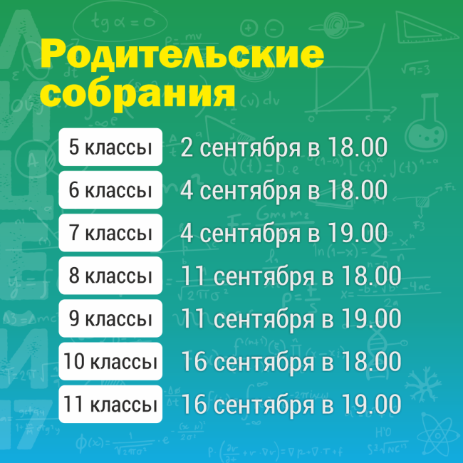 Родительские собрания